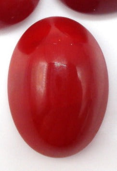 14x10mm (2195) Dark Cherry Red Oval Cabochon