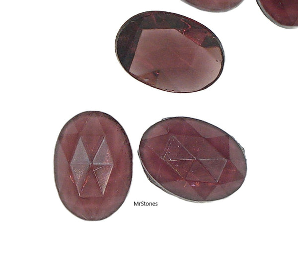 14x10mm 14.5x10.5mm (3293) Amethyst Unfoiled Oval Rauten Rose