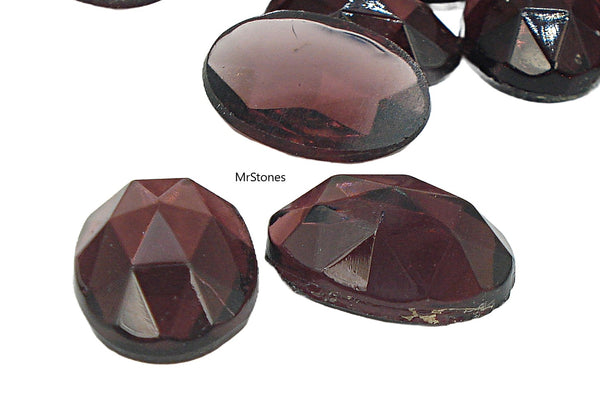 14x10mm 14.5x10.5mm (3293) Amethyst Unfoiled Oval Rauten Rose