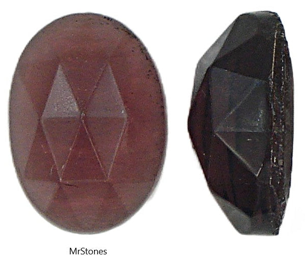 14x10mm 14.5x10.5mm (3293) Amethyst Unfoiled Oval Rauten Rose
