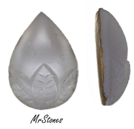 15x11mm Light Amethyst Frosted Matte Acorn Tulip Leaf Teardrop Shape