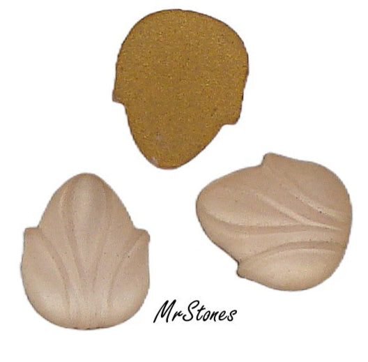 12x10mm Light Rose Frosted Matte Acorn Tulip Leaf Flower Flatback