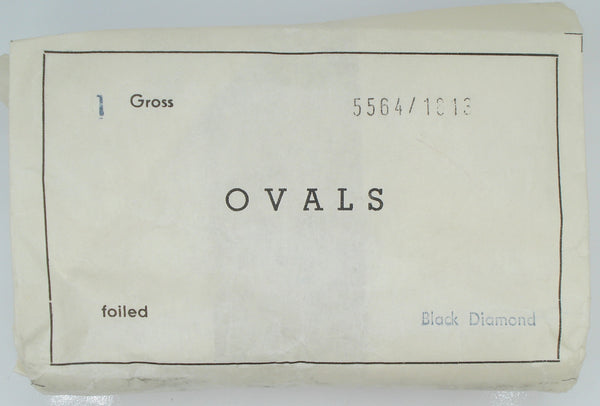 18x13mm (2135) Black Diamond Oval Flat Top Cabochon 2.5mm Thick