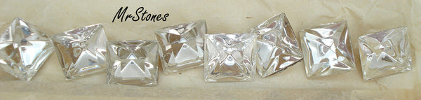 12mm (4400/2) TTC Crystal Square Shape West Germany 1pc or 5pc