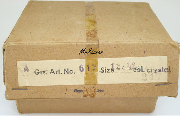 12mm (4400/2) TTC Crystal Square Shape West Germany 1pc or 5pc