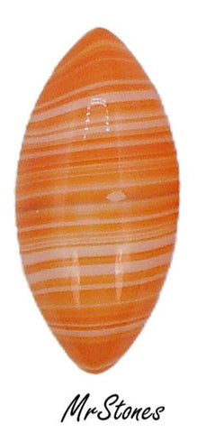 15x7mm (3175) Hyacinth Agate Glass Marquise Navette Cabochon West Germany 4pcs/$1.00