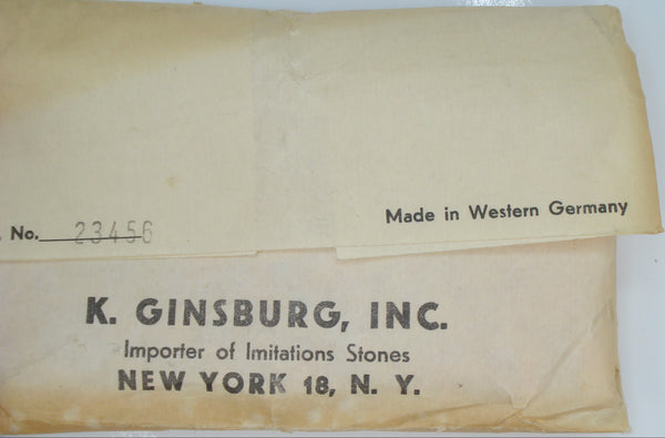 15x7mm (3175) Hyacinth Agate Glass Marquise Navette Cabochon West Germany 4pcs/$1.00