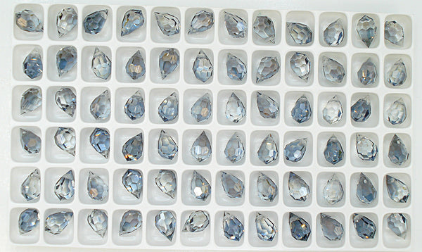10x6mm (CZ136) Czech Valentinite Glass Broilette Teardrop Pear Shape Dangle Bead