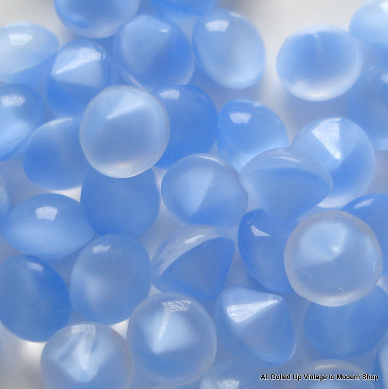 4.5mm (3189) (19ss) Blue Moonstone Round Buff Top Doublet