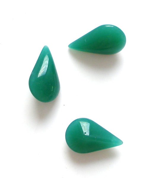 13x7.8mm (3101) Cz Jade Chrysophase Buff Top Doublet Pear Shape