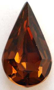18x10.6mm Pear Shape Pointed Backs SMOKED TOPAZ