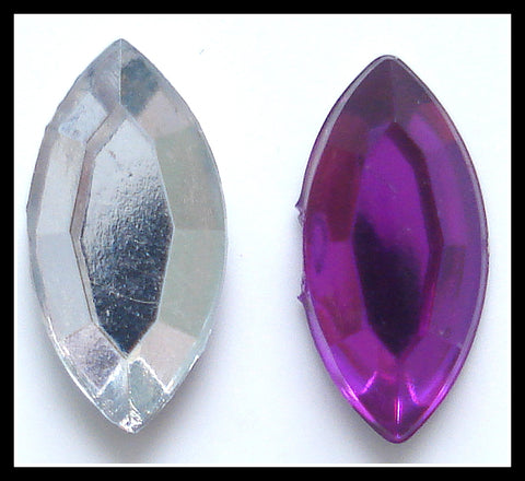 8x4mm Crystal color Marquise Rose Cut (Acrylic)