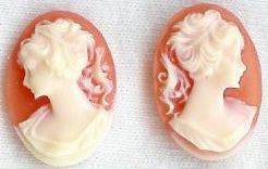 18x13mm Left and Right Cameo pairs (plastic)