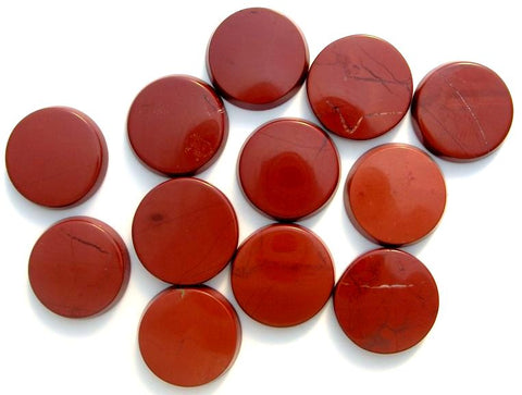 13mm Natural Red Jasper Round Discs