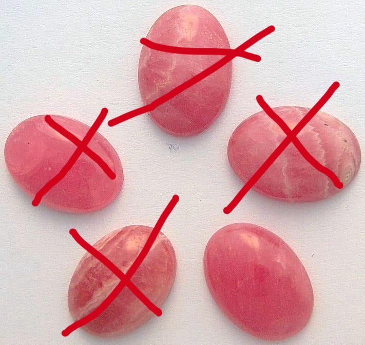 18x13mm Natural Rhodocrosite Oval Cabochons
