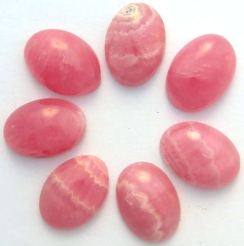 14x10mm Natural Rhodocrosite Oval Cabochons