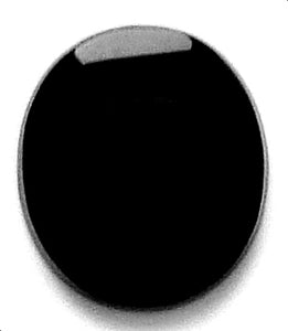 16x14mm Black Onyx Buff-top Ovals
