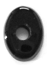 8x6mm Black Onyx Oval Buff-top with 2mm hole