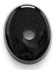 11x9mm Black Onyx Ovals Buff-top with 2mm hole