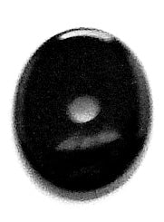 12x10mm Black Onyx Ovals Buff-top with 2mm hole
