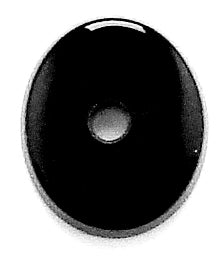 13x11mm Black Onyx Ovals Buff-top with 2mm hole