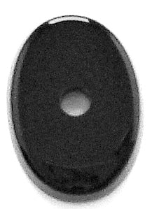 14x10mm Black Onyx Ovals Buff-top with 2mm hole