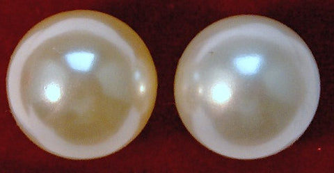 14mm Round Undrilled Imitation Pearls