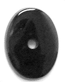 16x12mm Black Onyx Ovals Buff-top with 2mm hole