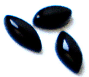 6x3mm Natural Black Onyx Marquise Cabochons
