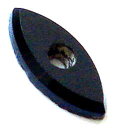 15x7mm Natural Black Onyx Mq. Buff-top with 2mm hole