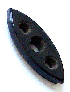 22x9mm Natural Black Onyx MQ Buff-top Double Bezel 3 holes