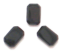 6x4mm Black Onyx Buff-top Cushion Octagons