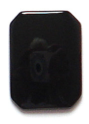 18x9mm Black Onyx Flat-top C/O flat top Single Bezel w/hole