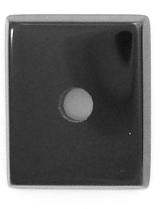 11x9mm Natural Black Onxy Buff-top w/2mm hole Cushion