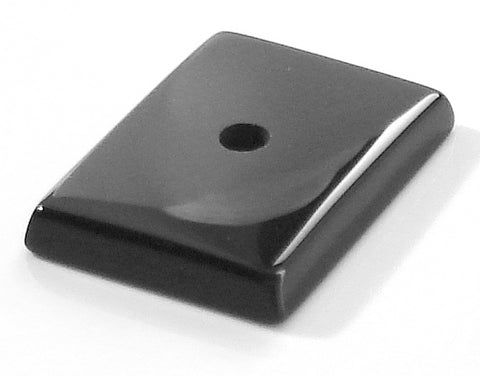 15x12mm Natural Black Onyx Buff-top w/2mm hole Cushion
