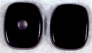 11x9mm Black Onyx Antique Cushion Buff-tops