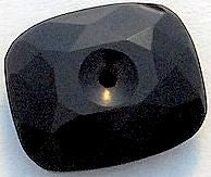 12x10mm Black Onyx Faceted/Buff-top w/2mm hole