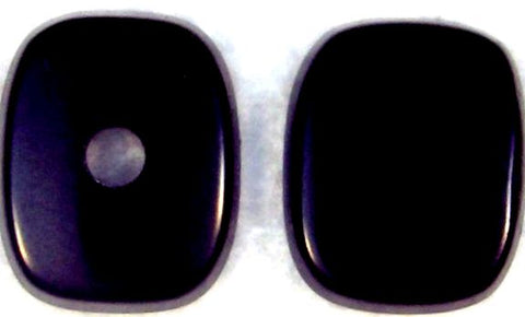 12x10mm Black Onyx Antique Cushion Buff-top