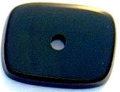 14x10mm Black Onyx Antique Cushion Buff-top w/2mm hole