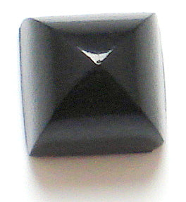 8mm Black Onyx Cab High Dome Pointed Top