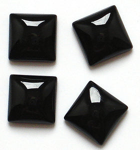 10mm Black Only Square Cabochons