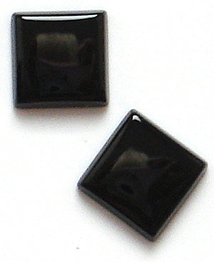 9mm Black Onyx Buff-top Squares