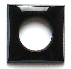 12mm Black Onyx Square Buff-top w/7mm hole