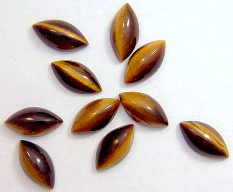 12x6mm Marquise Cab Natural Tiger's Eye