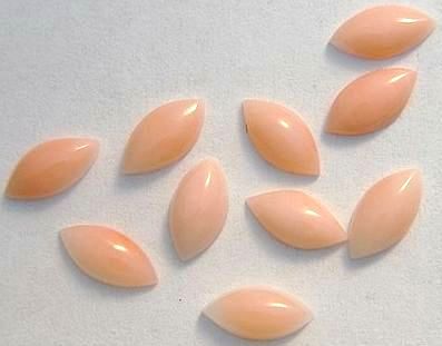 10x5mm Angel Skin Coral Marquise Cabochons