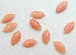 8x4mm Pink Salmon Coral Marquise Cabochons