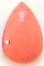 5x3mm Reconstituted Pear Shape Cabs (Coral)