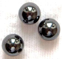 4mm Hematite Gem Balls (half drilled)