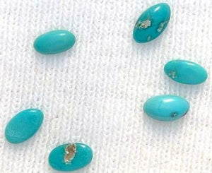 5x3mm (S90) Natural Turquoise Oval Cabochons
