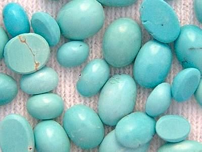 5x3 - 7x5mm Natural Turquoise Oval Cab Mix